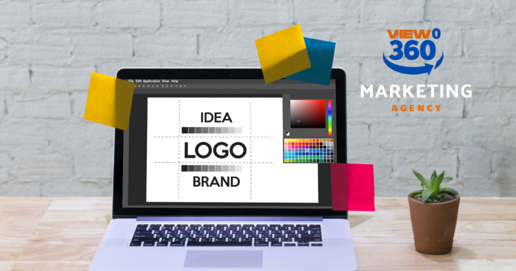 View 360 Marketing Logo Design Banner